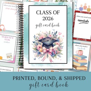 Libro de tarjetas de regalo de graduación, regalo de graduación universitaria para hija, graduación de secundaria, promoción de 2026, álbum de tarjetas de regalo imagen 14