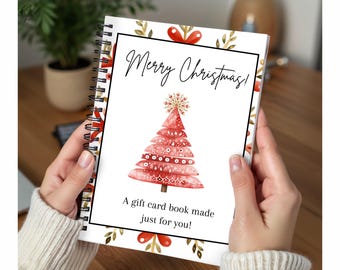 Christmas Gift Card Book, Christmas Gift For Wife, Gift For Mom, Gift For Adult Daughter, Physical Gift Card Book, Gift Card Book For Adult