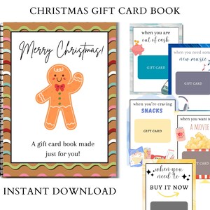 Weihnachtsgeschenk Kartenbuch, Geschenk Kartenbuch für Lehrer, Weihnachtsgeschenk für Lehrer, Geschenk für Kindergärtnerin, Geschenkkartenhalter, Geschenk für Kindergärtnerin