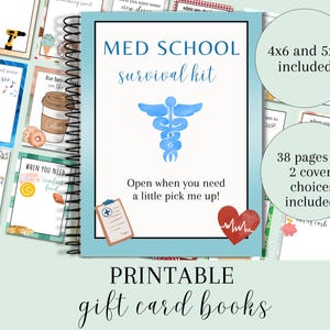 Med School Gift Card Book, Med School Survival Kit, Acceptance Gift, Med Student Gift, Gift Card Holder, Medical School Care Package image 8