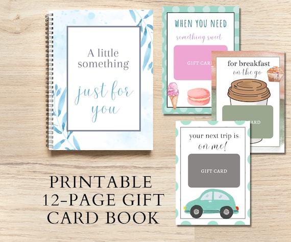 Printable Gift Card Book, Birthday Gift for Teenage Girl, Valentine's Gift  for College Student, Gift for Granddaughter, Gift Card Holder 