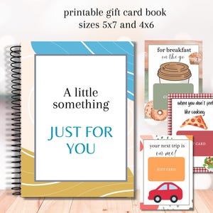 Livro de vale-presente para impressão para homem, livro de vale-presente para o dia dos pais, presente de aniversário para marido, livro de vale-presente para pai, álbum de fotos de vale-presente