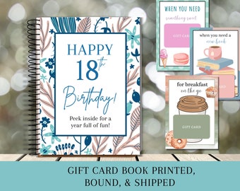 Birthday Gift Card Book, 18th Birthday Gift For Girl, Gift For Daughter, Gift For Niece, Birthday Money Holder, Gift Card Photo Album
