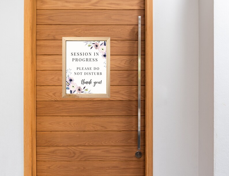 Session in Progress Door Sign Printable, Please Do Not Disturb Sign ...