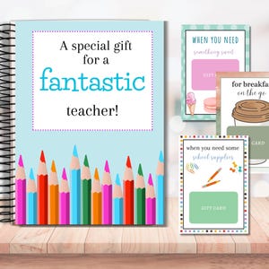 Libro di carte regalo per insegnanti, Porta carte regalo di ringraziamento per insegnanti, Regalo di fine anno per insegnanti, Grazie per avermi aiutato a crescere, Regalo per insegnanti di asilo nido