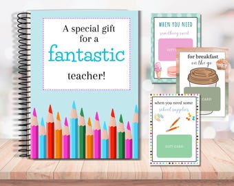 Teacher Gift Card Book, Teacher Appreciation Gift Card Holder, End Of Year Gift For Teacher, Thank You Helping Me Grow, Daycare Teacher Gift