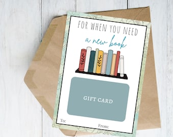 Book Gift Card Holder, Gift For Book Lover, Book Lover Gift Card Holder, Stocking Stuffer, Bookstore Gift, Coworker Christmas Gift