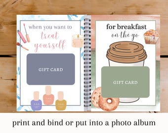 Printable Birthday Gift Card Book, Birthday Gift For Daughter, Birthday Gift For Mom, Care Package, For Sister In Law, For Best Friend