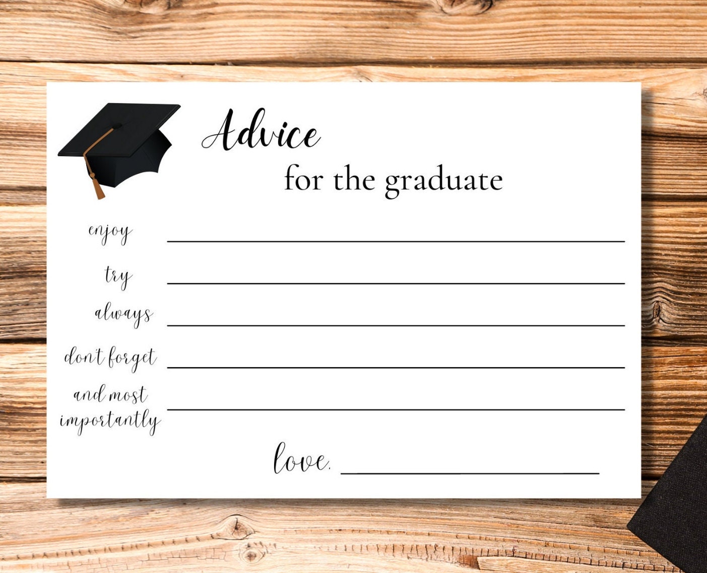 Graduation Advice Cards Printable, Graduation Party Ideas for Him, High ...