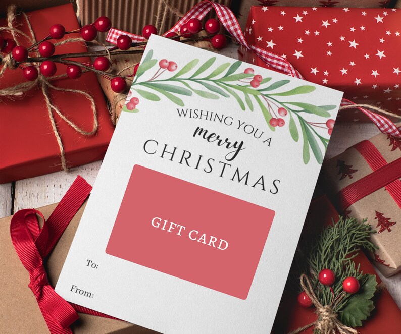 Christmas Gift Card Holder Printable Christmas Gift for - Etsy