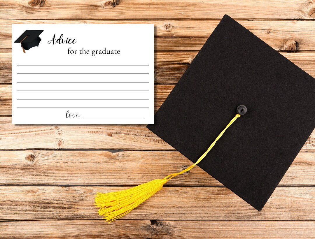 Graduation Advice Cards Printable, Graduation Party Ideas for Him, High