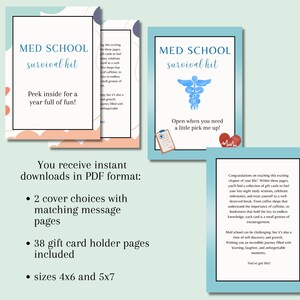 Med School Gift Card Book, Med School Survival Kit, Acceptance Gift, Med Student Gift, Gift Card Holder, Medical School Care Package image 6