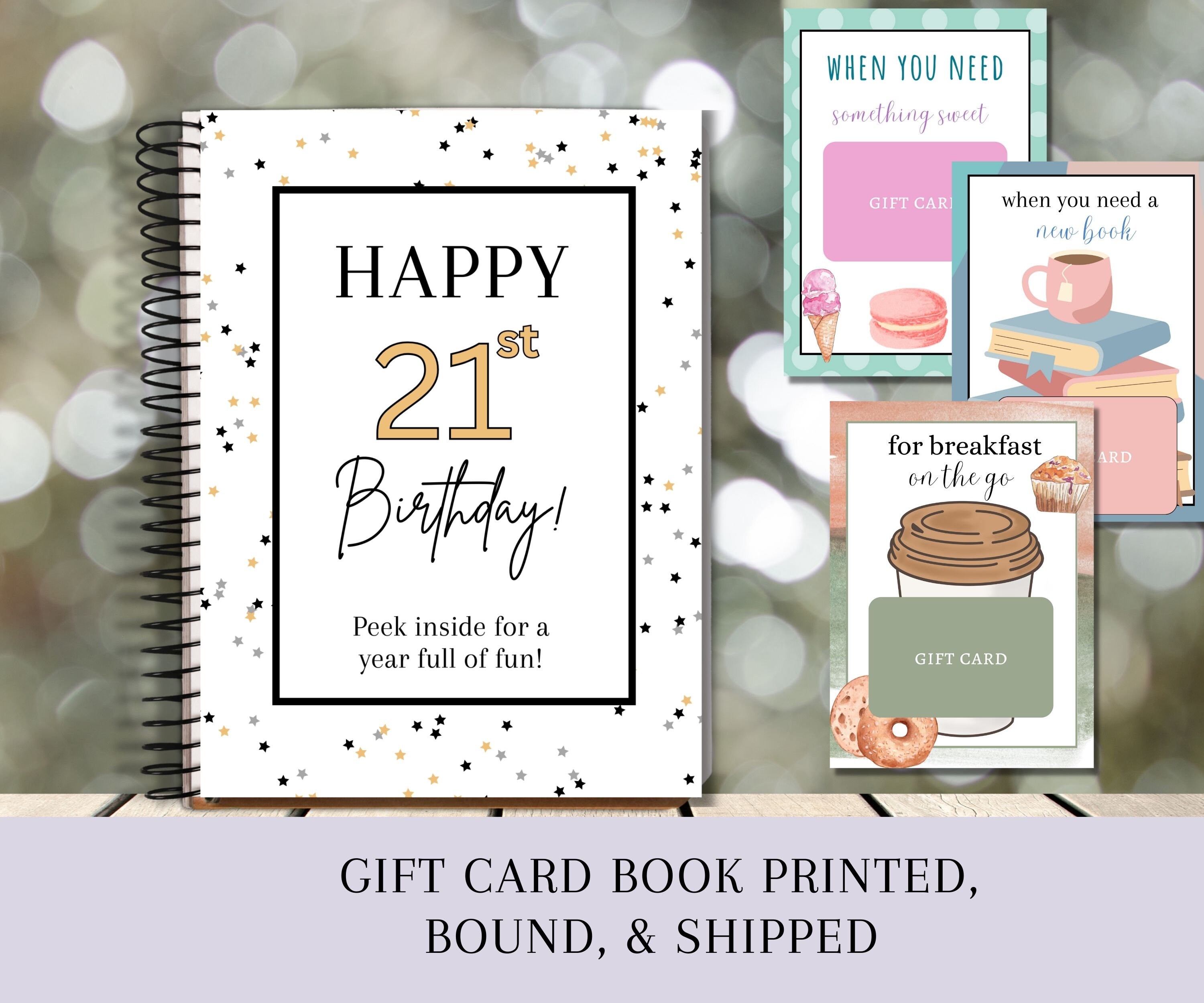 Birthday Gift Card Book, 21 Birthday Gift For Girl, Turning 21 Gift, Gift For Daughter, Gift For Niece, Gift Card Photo Album