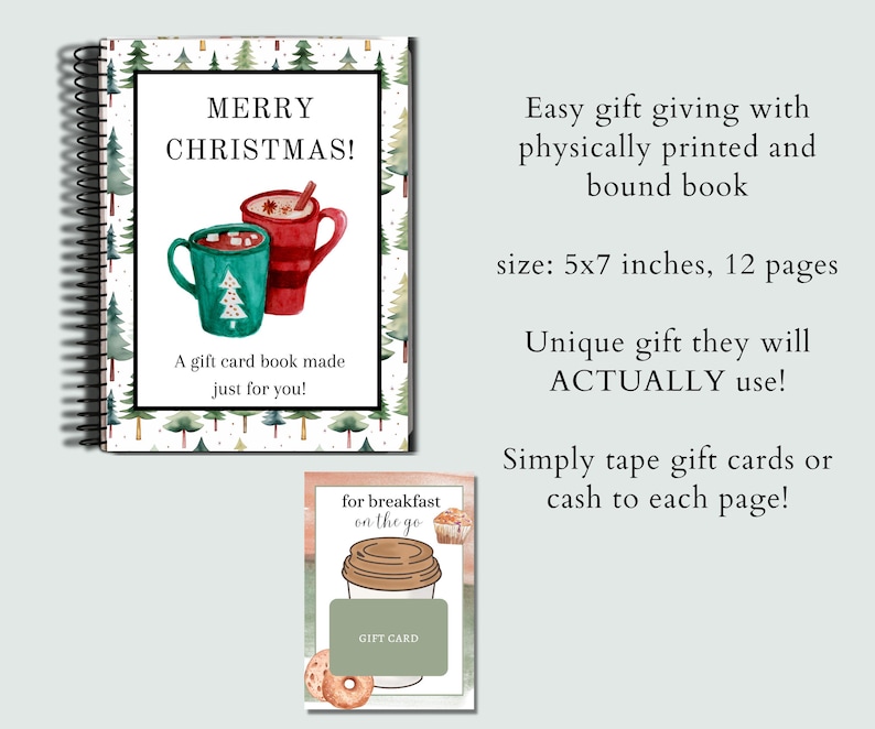 Christmas Gift Card Book, Gift For College Student, Christmas Gift For Teen, Gift For Teenage Boy, Gift Card Photo Album, Gift Card Holder zdjęcie 11