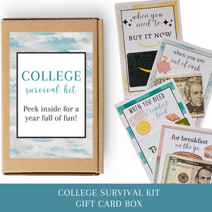 College Gift Card Book, College Survival Kit, College Survival Box, High School Graduation Gift, College Student Gift, College Care Package