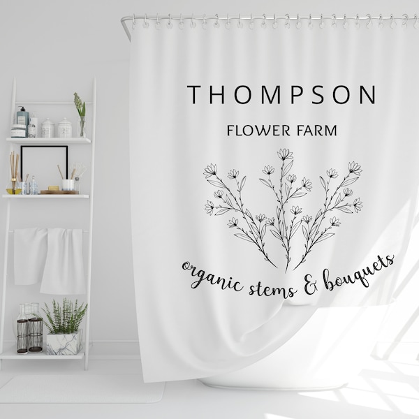 Farmhouse Shower Curtain Etsy