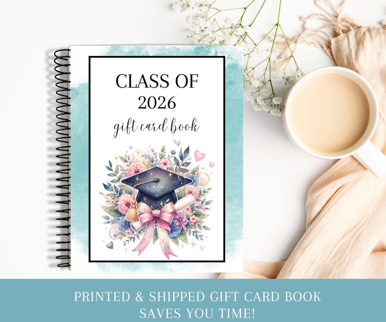 Libro de tarjetas de regalo de graduación, regalo de graduación universitaria para hija, graduación de secundaria, promoción de 2026, álbum de tarjetas de regalo imagen 13