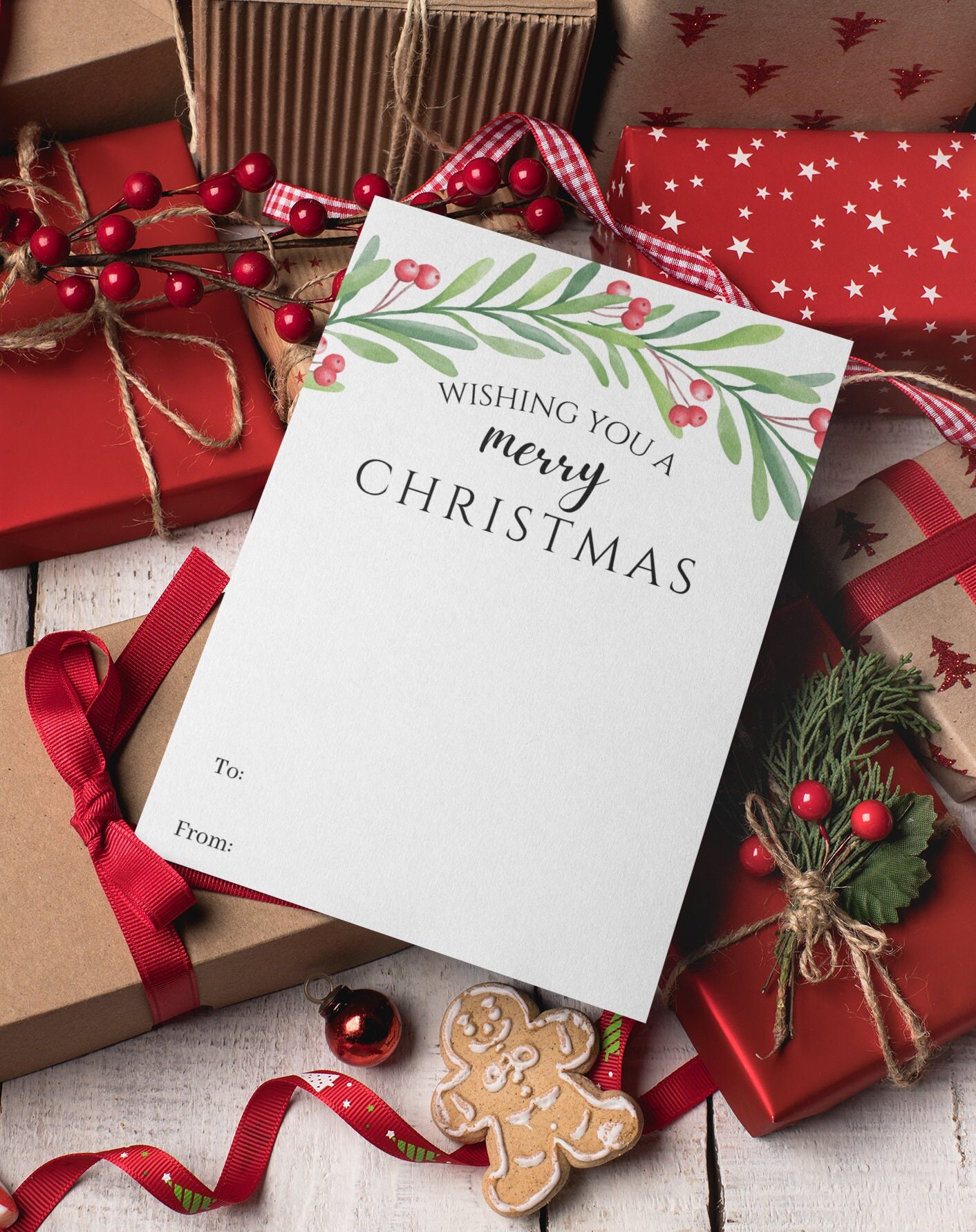 Christmas Gift Card Holder Printable Christmas Gift for - Etsy
