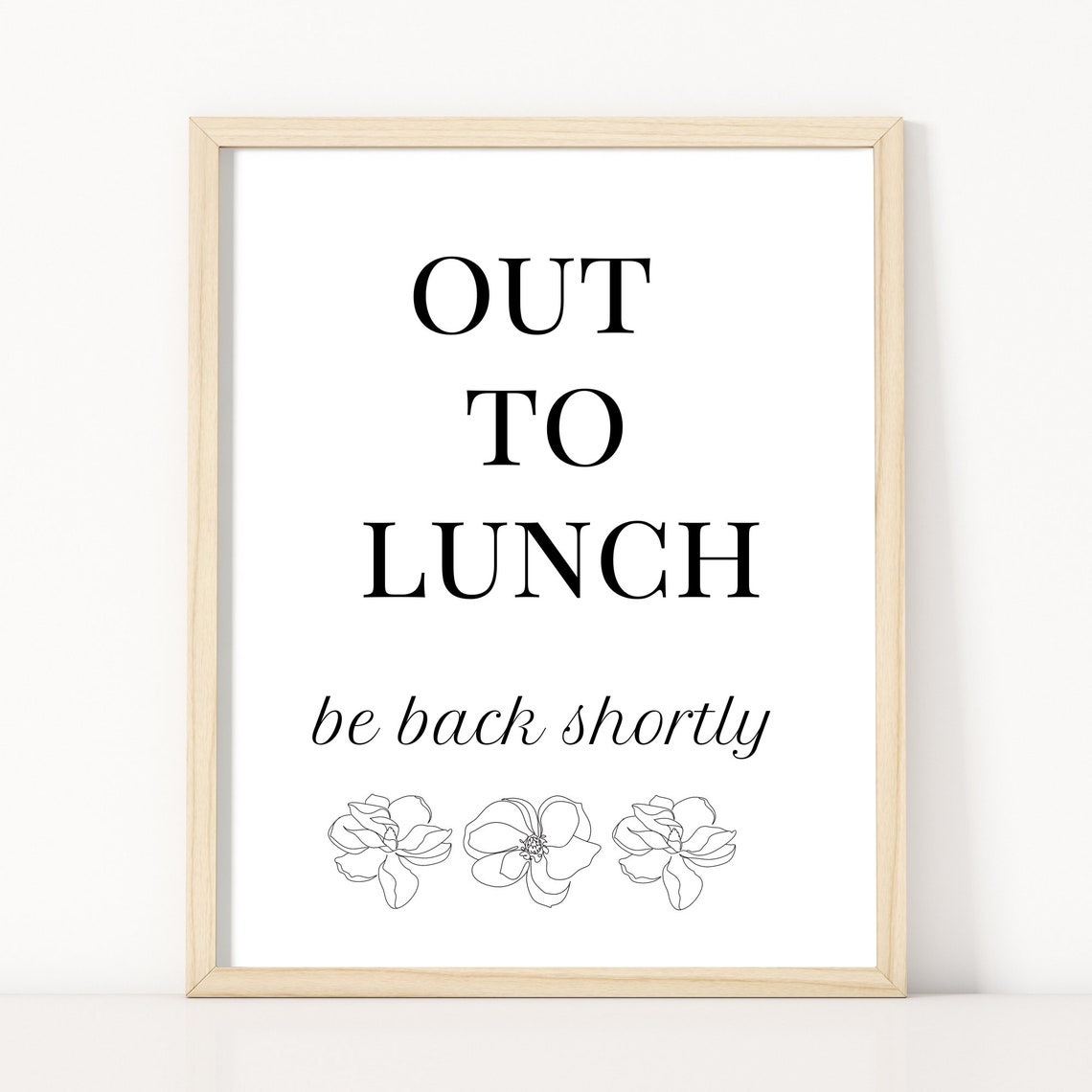 Out to Lunch Desk Sign, on Break Sign, Printable Office Sign, Out to