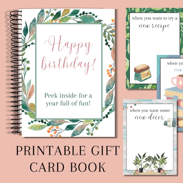 Gift Card Book, Birthday Gift For Daughter From Mom and Dad, Birthday Gift For Mom, For Sister In Law, For Best Friend, Gift For Adult Woman