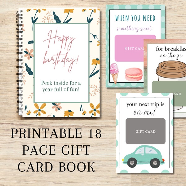 Birthday Gift Card Book, 18th Birthday Gift For Girl, Birthday Gift For Mom, Gift For Adult Daughter, For College Student, For Best Friend