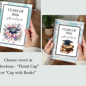Libro de tarjetas de regalo de graduación, regalo de graduación universitaria para hija, graduación de secundaria, promoción de 2026, álbum de tarjetas de regalo imagen 4
