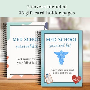 Med School Gift Card Book, Med School Survival Kit, Acceptance Gift, Med Student Gift, Gift Card Holder, Medical School Care Package image 2