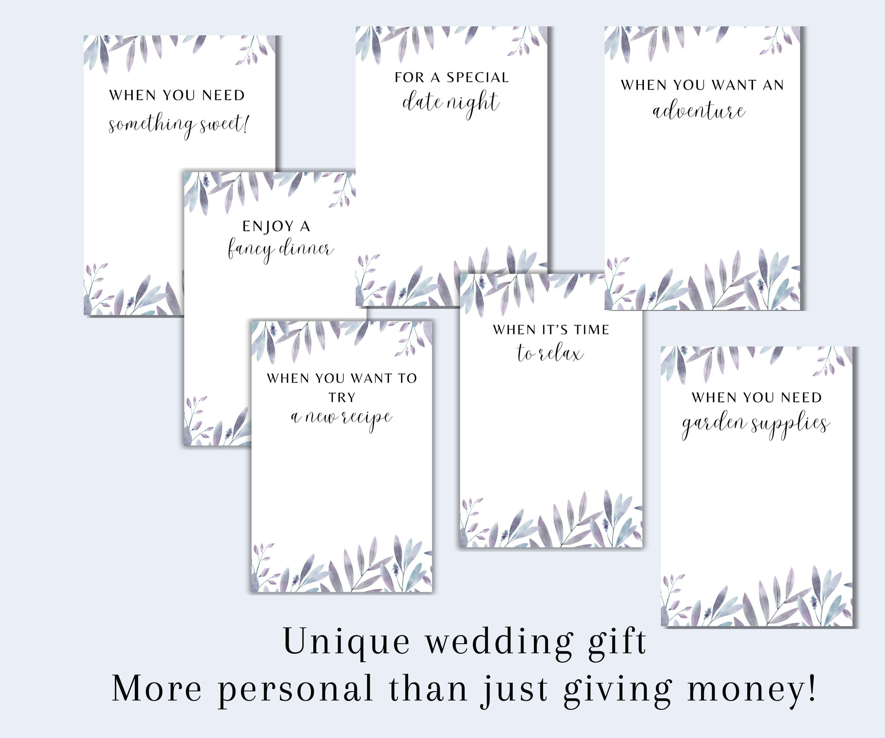 Wedding Gift Card Holder, Printable Wedding Gift Card Box, Bridal Shower Gift Card Book, Wedding Open When, Newlywed Gift Card Book