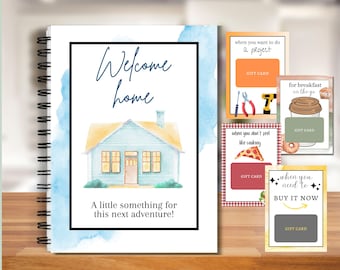 Libro de tarjetas de regalo para inauguración de casa, regalo para nuevo hogar, regalo de cierre de agente inmobiliario para cliente, primer apartamento, portatarjetas de regalo, álbum de fotos de tarjetas de regalo