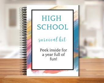 Middle School Graduation Gift, High School Survival Kit, Printable Gift Card Book, 8th Grade Graduation, First Day of High School Gift