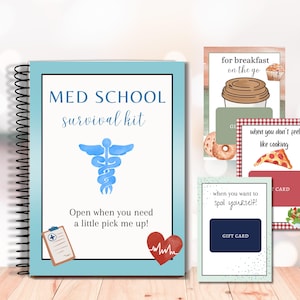 Libro di buoni regalo per la facoltà di medicina, kit di sopravvivenza per la facoltà di medicina, regalo di accettazione, regalo per studenti di medicina, porta-buoni regalo, pacco regalo per la facoltà di medicina