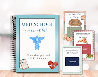 Med School Gift Card Book, Med School Survival Kit, Acceptance Gift, Med Student Gift, Gift Card Holder, Medical School Care Package