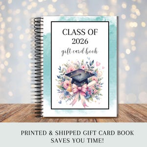 Libro de tarjetas de regalo de graduación, regalo de graduación universitaria para hija, graduación de secundaria, promoción de 2026, álbum de tarjetas de regalo imagen 10
