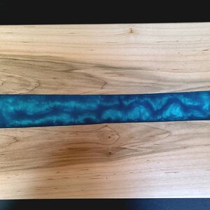 Hard Maple and Turquoise Epoxy Resin River Cutting Board- Handmade- Charcuterie