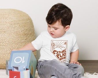 Toddler - Explore, Play, Imagine Nevada Raised Toddler Short Sleeve Tee, Nevada Raised Shirt