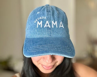 Nevada Mama Denim Baseball Hat