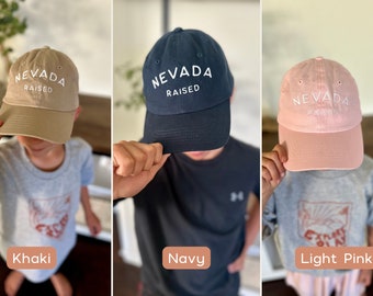 Nevada Raised Youth Baseball Cap