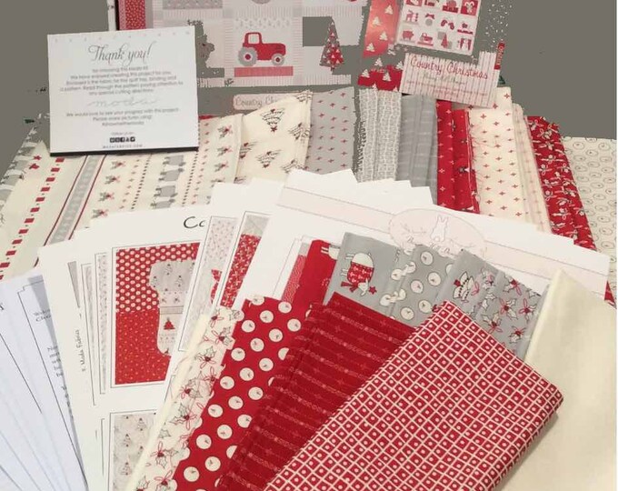 Country Christmas Quilt Kit by Bunny Hill Designs for Moda Fabrics Etsy