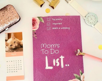 Mum's to do list: to do list notebook daily planner, time management, dotgrid, top priority, schedule for moms or female entreprenuers