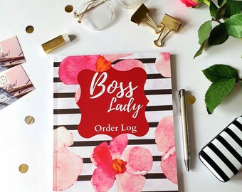 Personalized small business order logbook : 100-150 order forms, track fortnightly & monthly sales, order log, profits, set goals, Boss lady