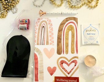 Wellness Journal Presentset: Doftljus, örtte och sömnmask