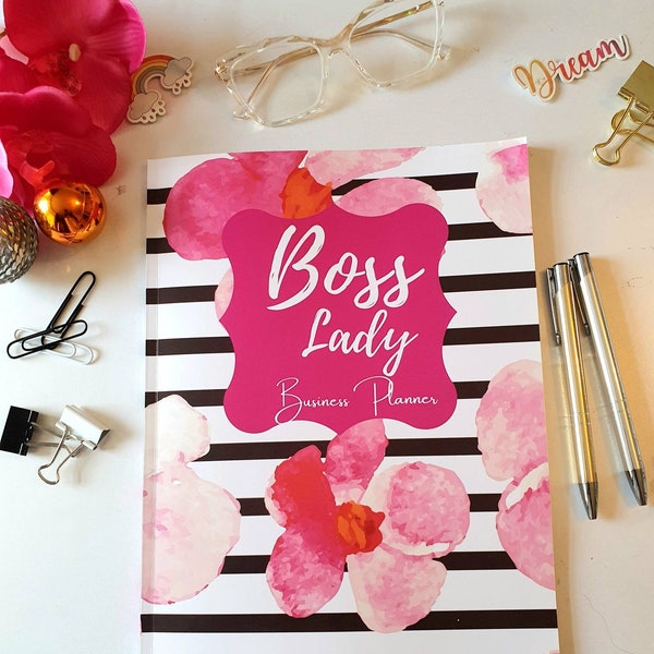 Lady Boss Business Planner: großer 21 x 28 cm, Businessplaner für Frauen, Wochentagebuch, To-Do-Liste, Ziele, Kalender, Kleinunternehmer