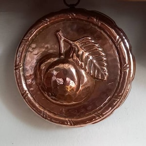 Vintage koperen mal perzik design koperen kookgerei geleivorm