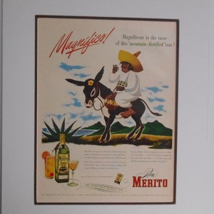 1940&#39;s Vintage Ad for Ron Merito Rum