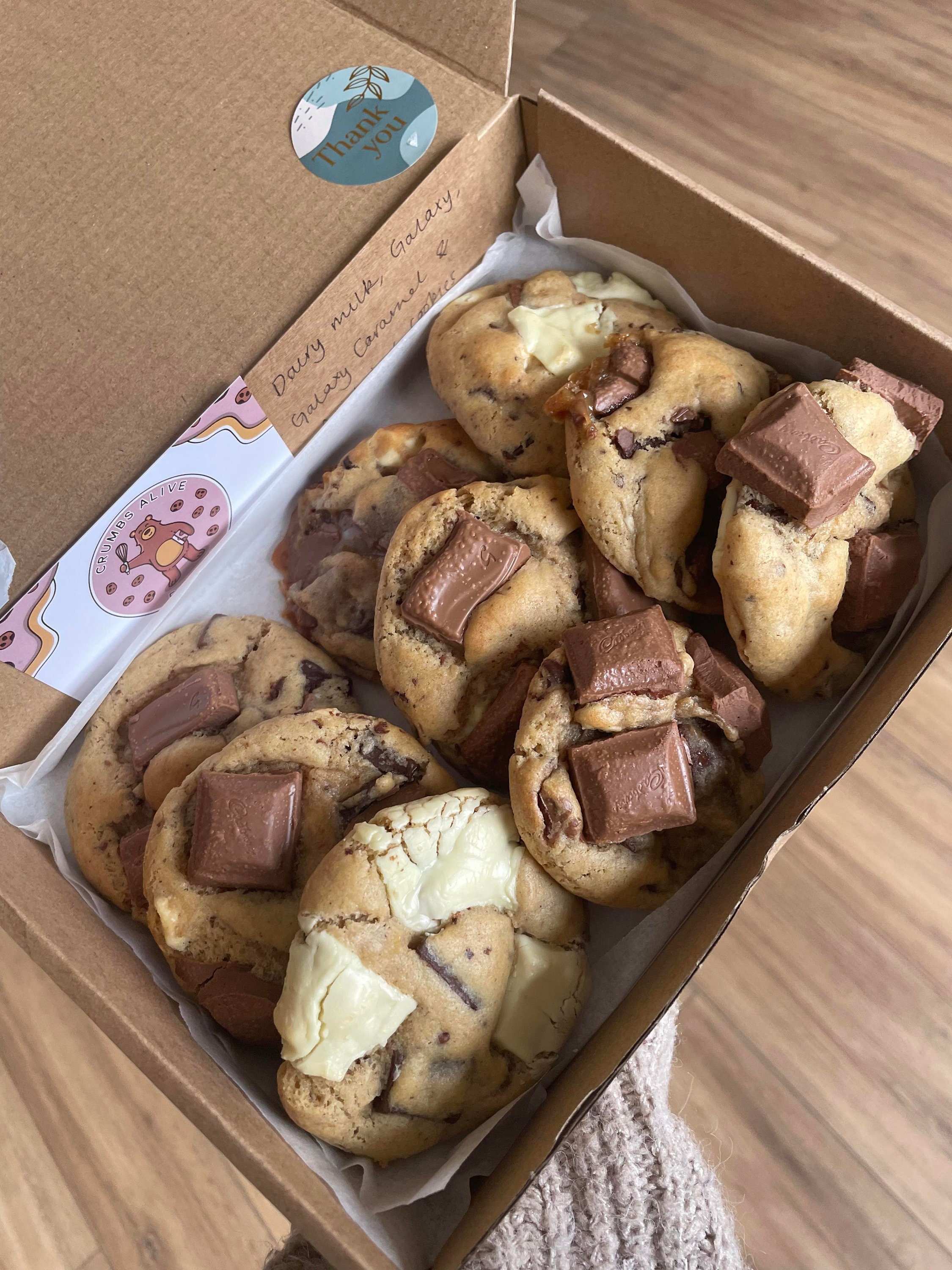 Box of 9 Cookies // Dairy Milk Galaxy Galaxy Caramel Etsy UK