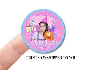 Ms. Rachel Birthday Stickers: Party Favor Decorations