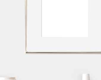 Polished Silver Metal Picture Frame Thin Mid-century Modern Scandinavian Style Minimalist Poster Frame Boho Coastal 8 x 10 11x14 9x12 18x24