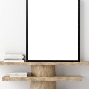 Black oak picture frame thin minimalist Scandinavian modern mid-century contemporary urban classic rustic industrial black oak poster frame