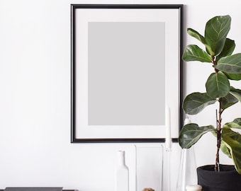 Black Metal Picture Frame: Modern Minimalist Poster Frame with Custom Mat