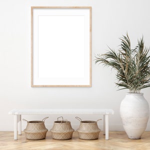 Unfinished wood frame thin minimalist Scandinavian modern mid-century rustic classic shabby coastal boho neutral picture 11x14 9x12 18x24